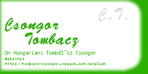 csongor tombacz business card